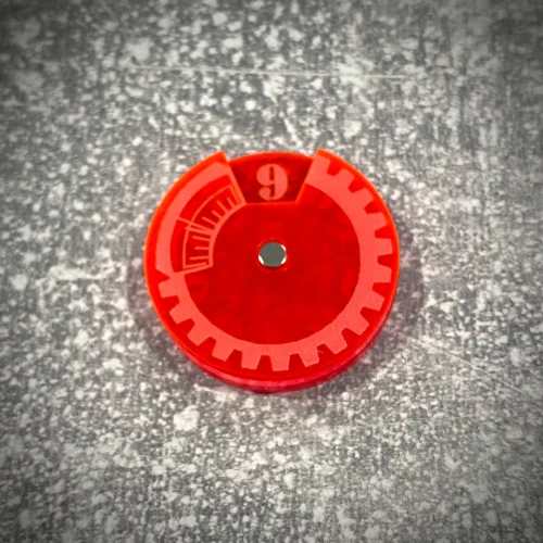 Licznik; Dial 0-9, kolor Czerwony Fluo.webp