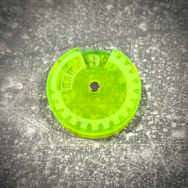 Licznik; Dial 0-9, kolor Zielony Fluo.webp