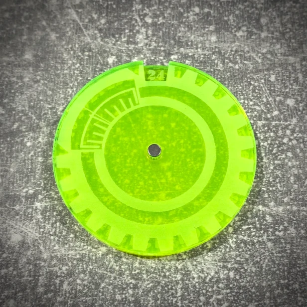 Licznik; Dial 1-24, kolor Zielony Fluo.webp